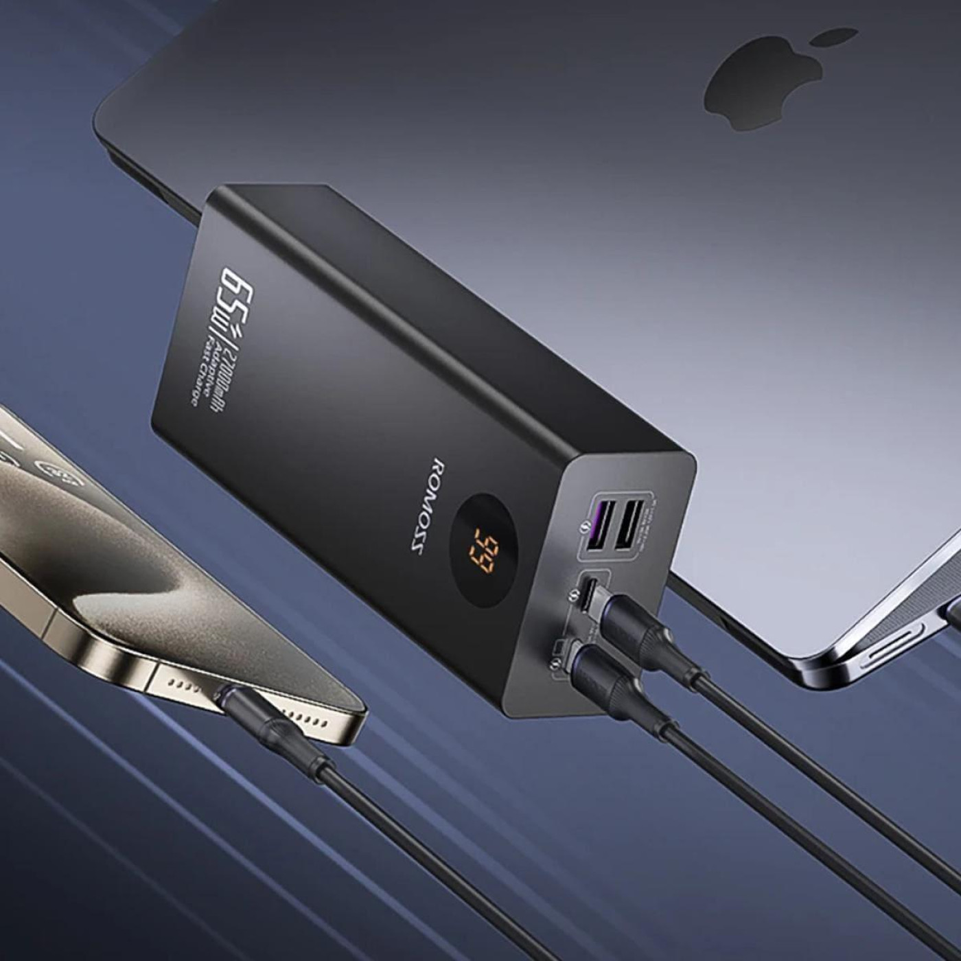 Универсальна мобильна батарея Romoss PEA27S Pro 27000mAh 65W Black (PEA27-282-2111H)