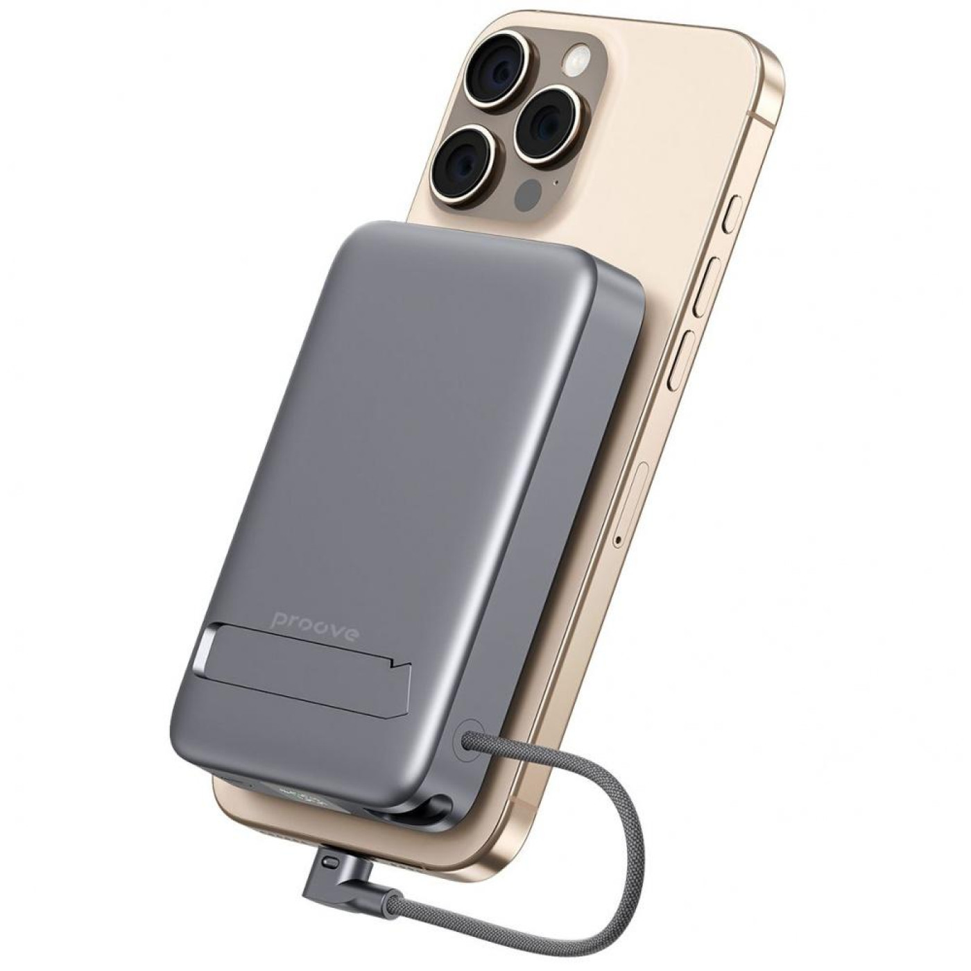 Павербанк Proove OverPower Qi2 Gray 10 000 mAh / 35 Вт (PBOP35012105)