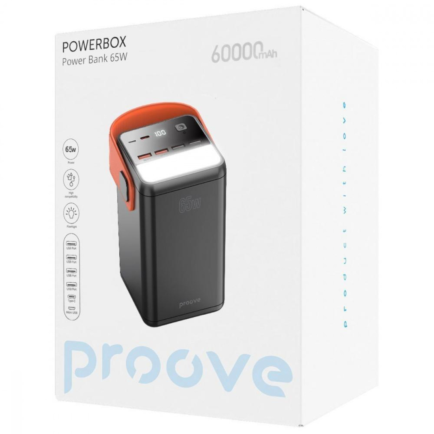 Павербанк Proove Powerbox Black 60 000 mAh / 65 Вт (PBPB65412201)