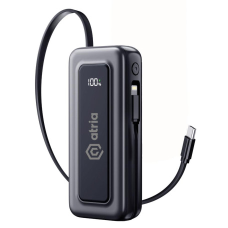 Павербанк ATRIA Black 10 000 mAh / 35 Вт (WPD-35S)