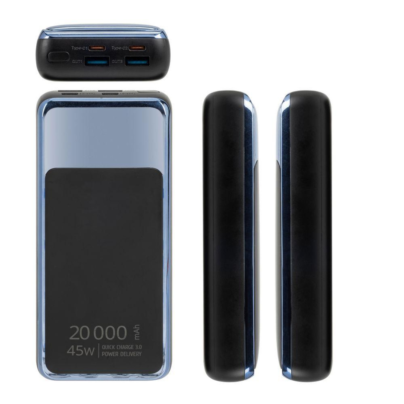 Универсальна мобильна батарея Rivacase Rivapower 20000mAh Black (VA1075)