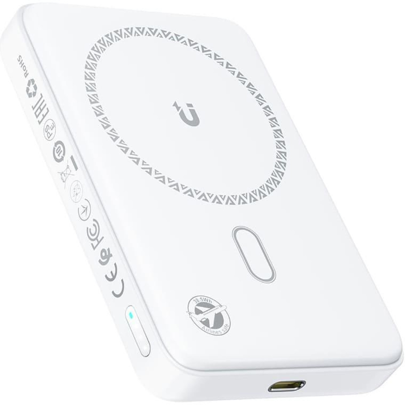 Павербанк Acefast Magnetic Wireless White 10 000 mAh / 15 Вт (6974316285212)
