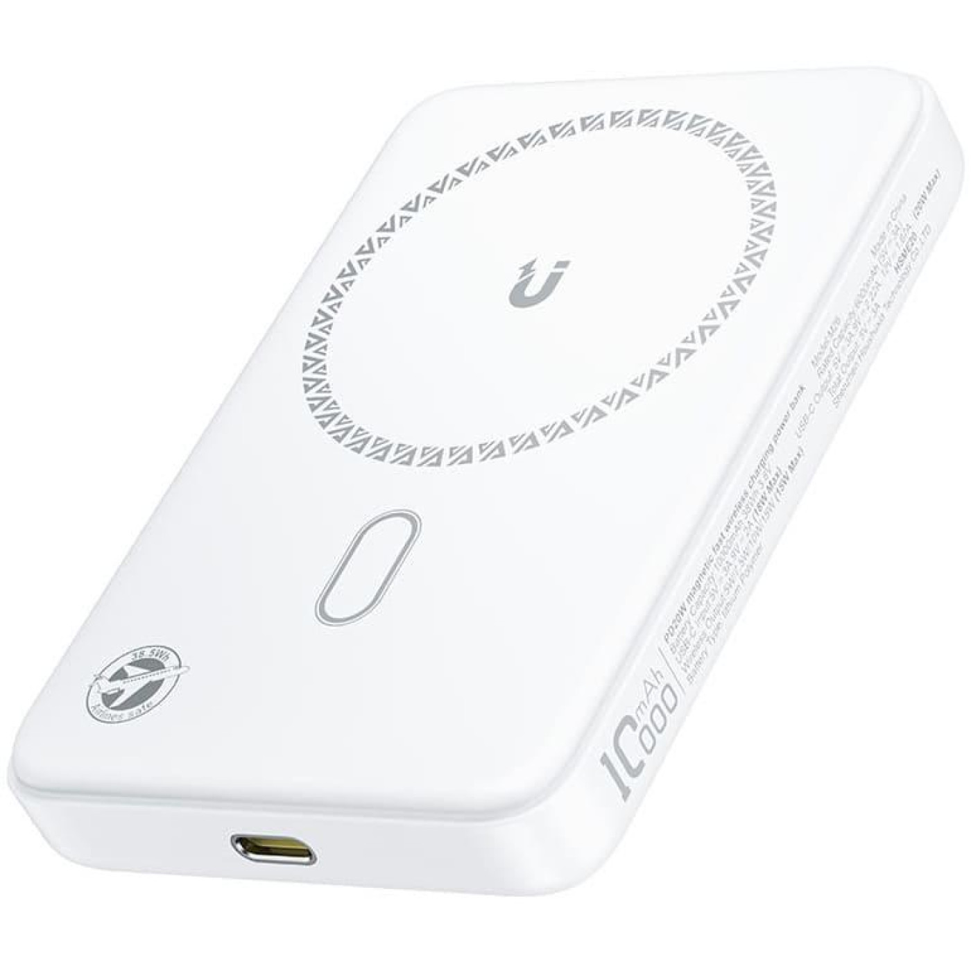 Павербанк Acefast Magnetic Wireless White 10 000 mAh / 15 Вт (6974316285212)