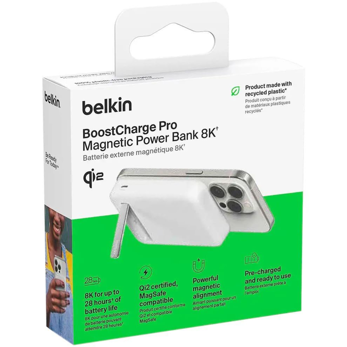 Павербанк Belkin White 8 000 mAh / 15 Вт (BPD007BTWH)