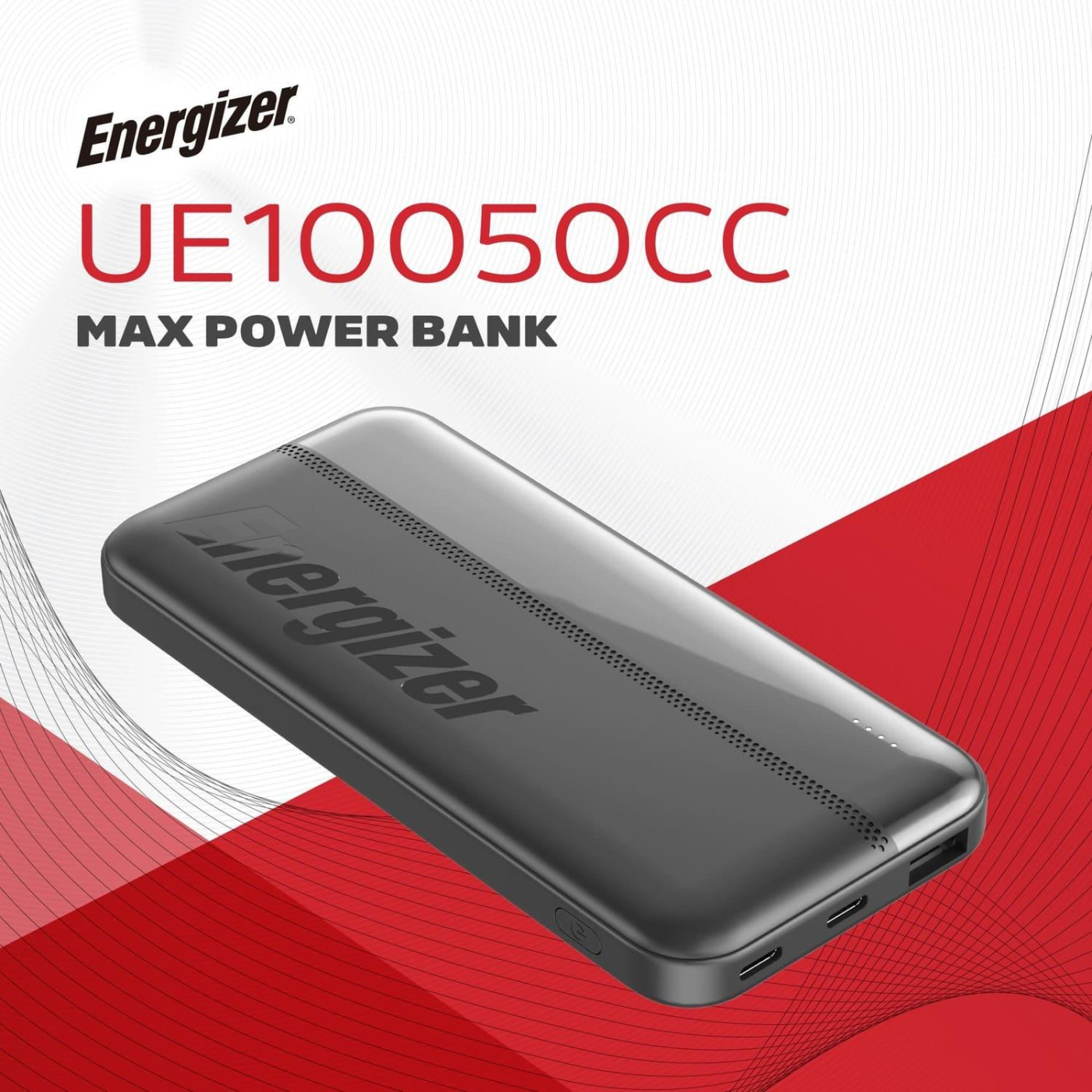 Павербанк Energizer Black 10 000 mAh / 15 Вт (UE10050CC)