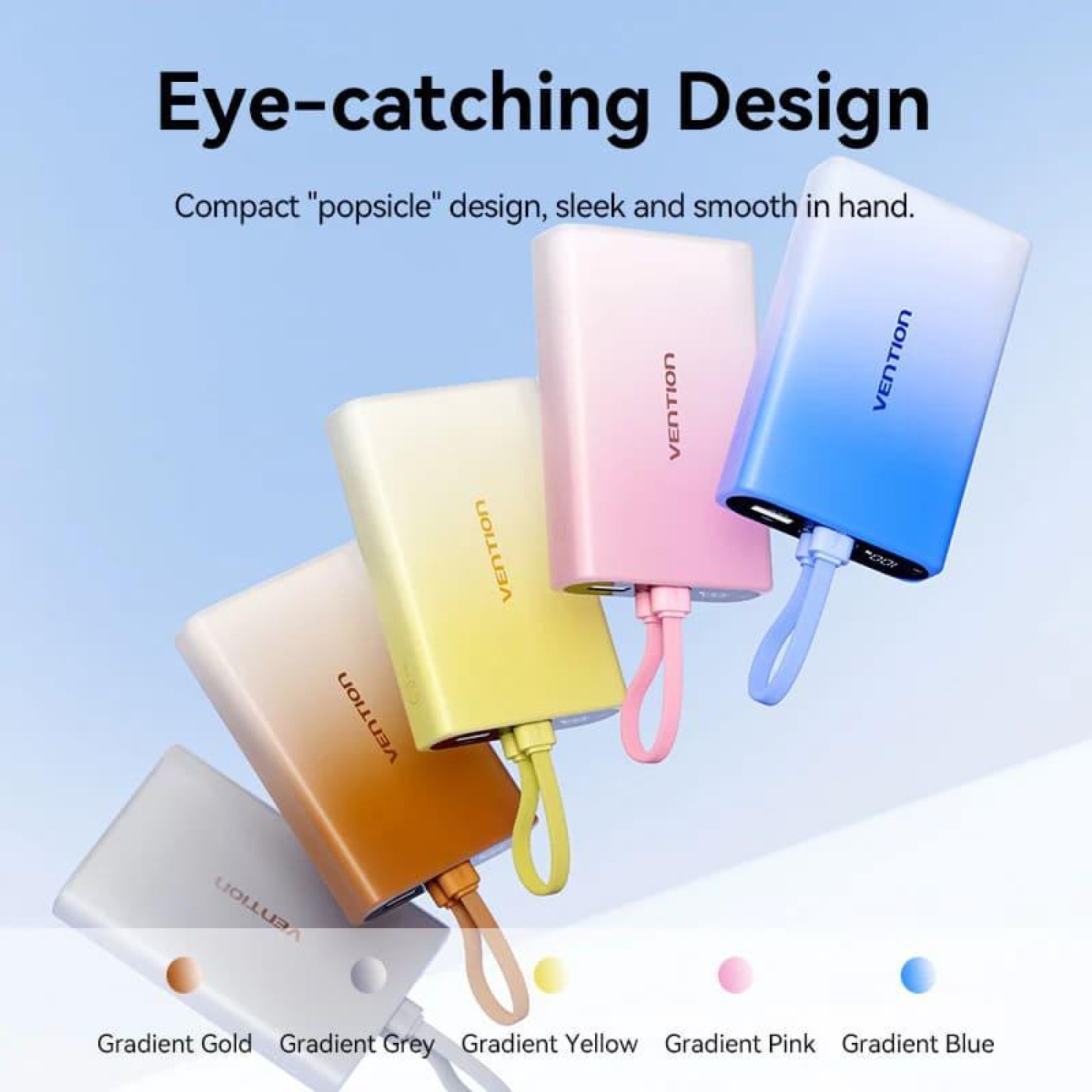 Павербанк Vention Yellow 10 000 mAh / 22.5 Вт (FHZY0)