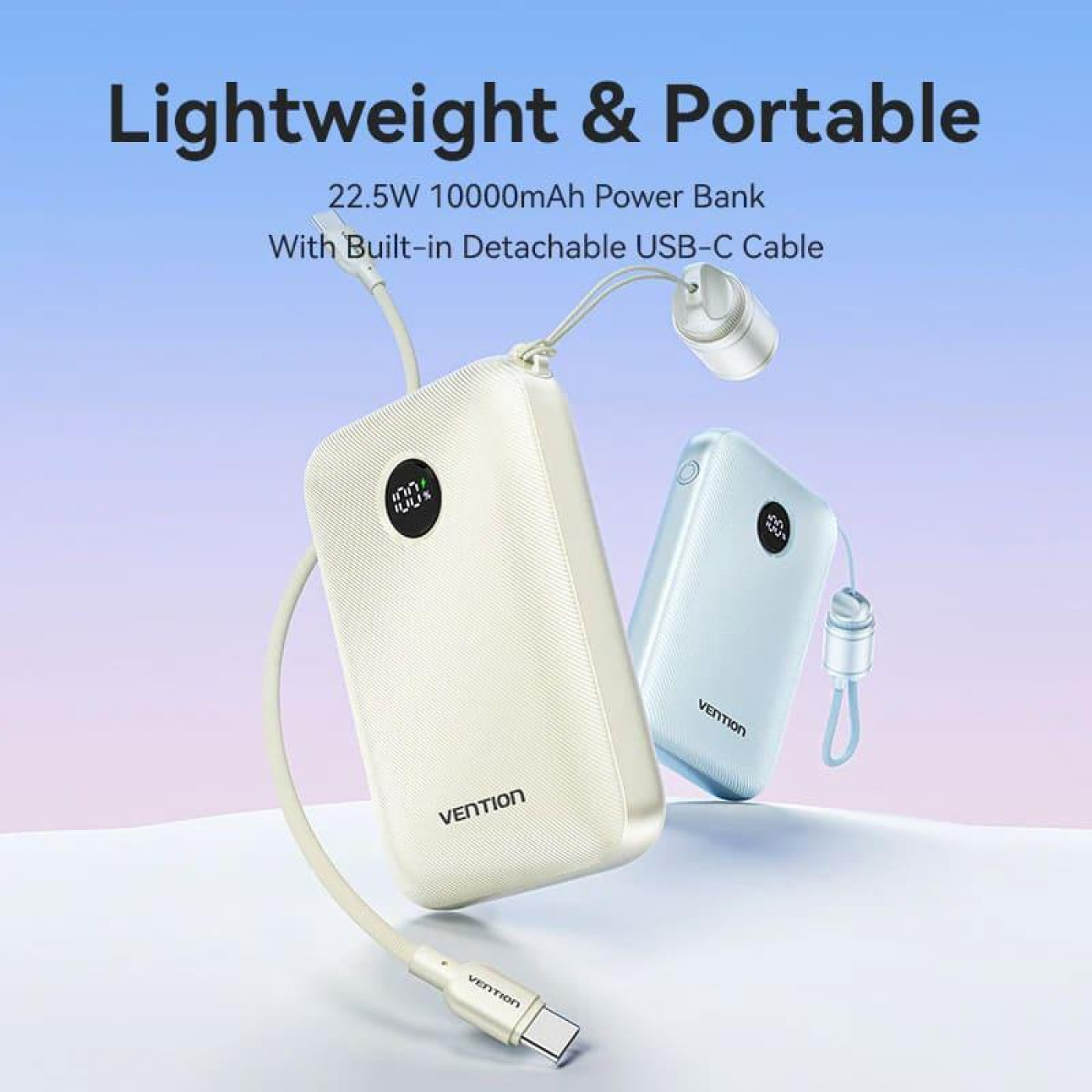 Павербанк Vention Beige 10 000 mAh / 22.5 Вт (FKAN0-C)