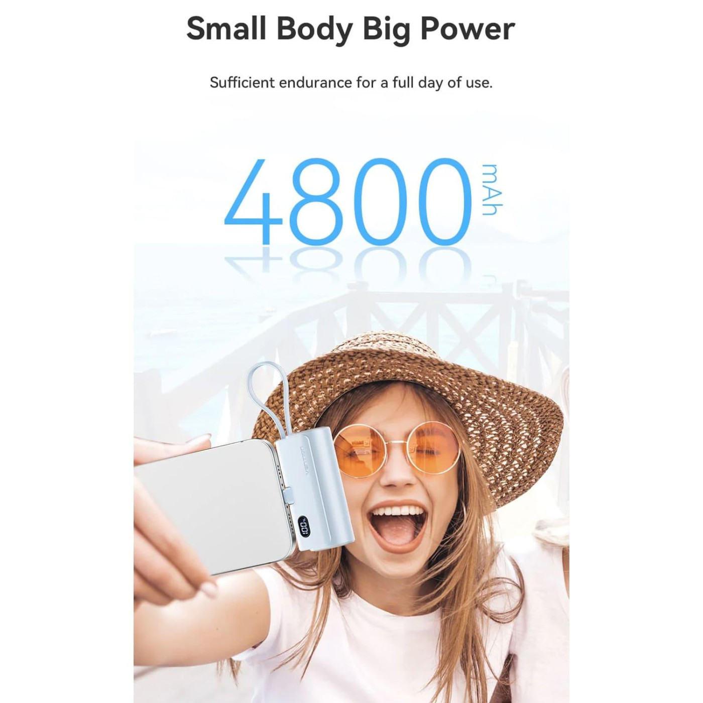 Павербанк Vention Black 4800 mAh / 22.5 Вт (FHRB0)