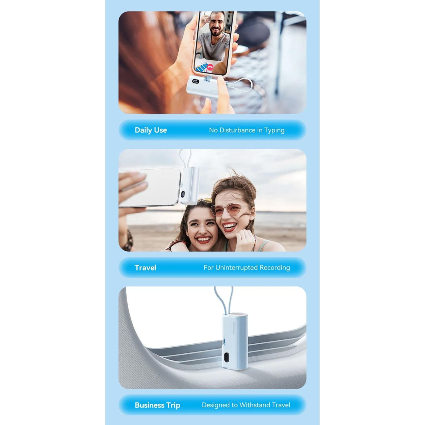 Павербанк Vention Black 4800 mAh / 22.5 Вт (FHRB0)