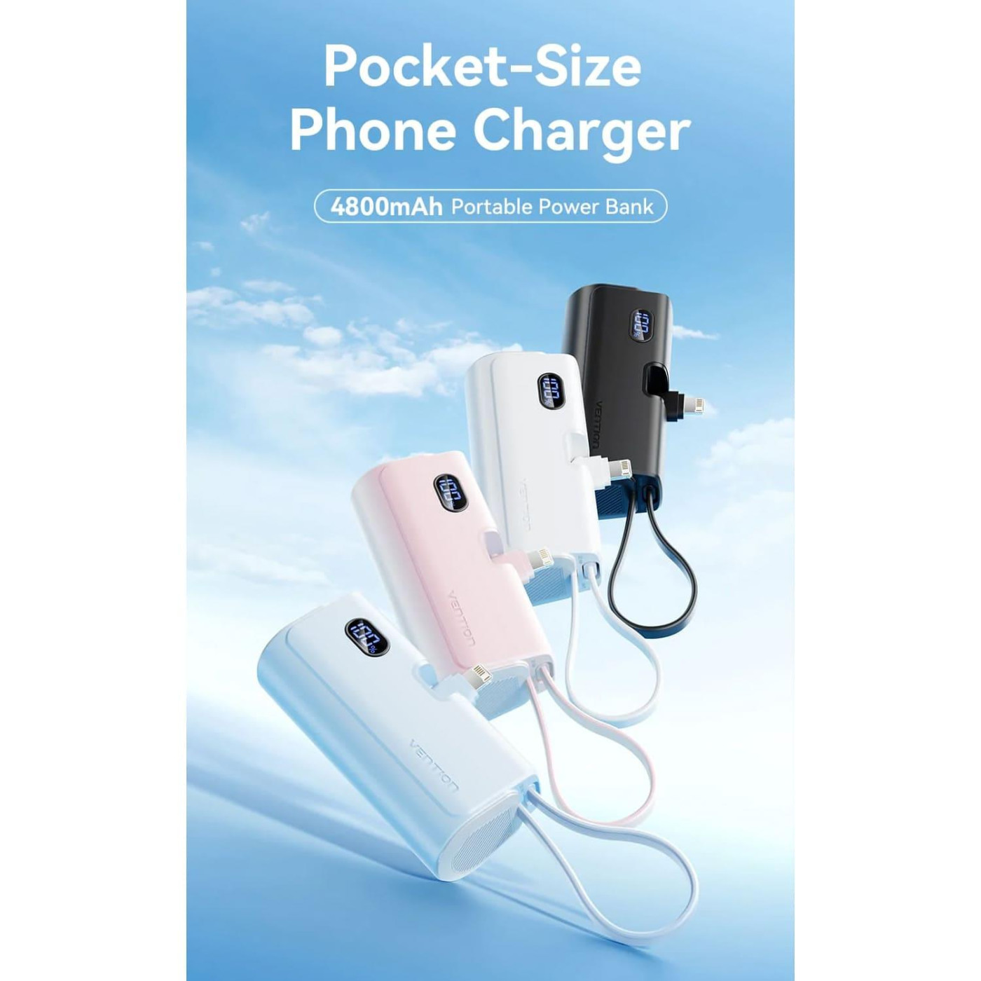 Павербанк Vention Black 4800 mAh / 22.5 Вт (FHRB0)