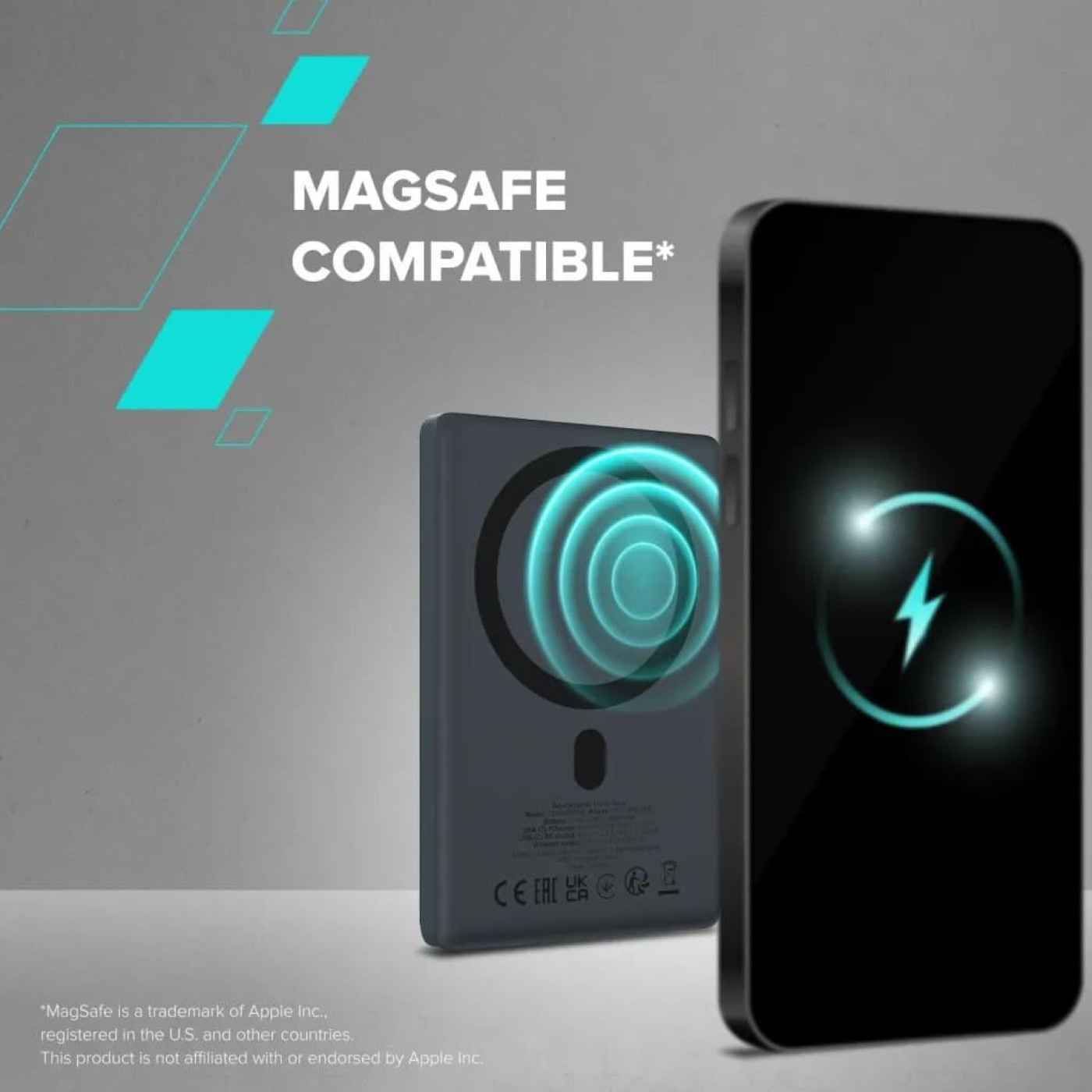 Павербанк Canyon Magnetic Black 5 000 mAh / 20 Вт (CNS-CPB500B)