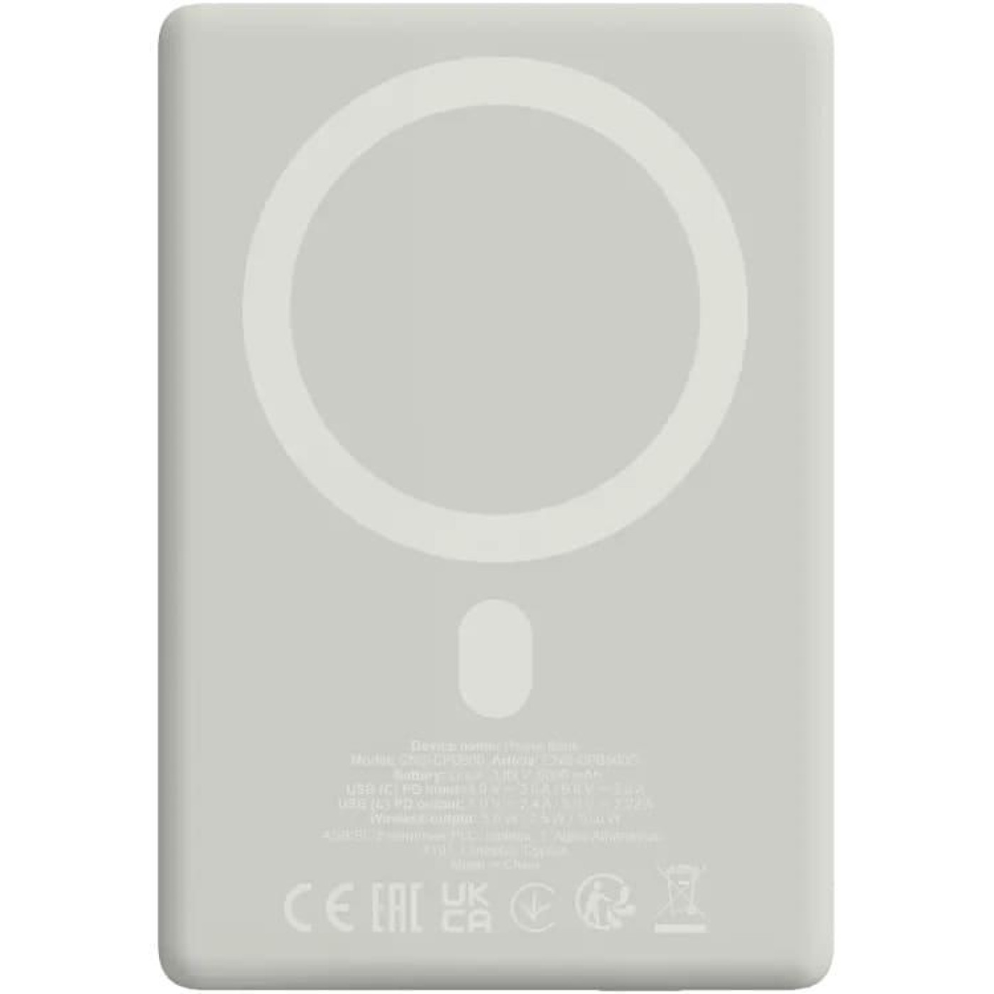 Павербанк Canyon Magnetic Gray 5 000 mAh / 20 Вт (CNS-CPB500G)