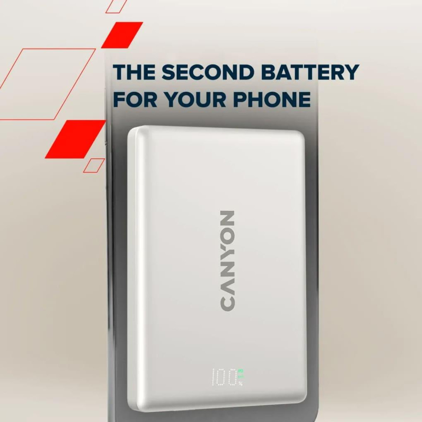 Павербанк Canyon Magnetic Gray 5 000 mAh / 20 Вт (CNS-CPB500G)