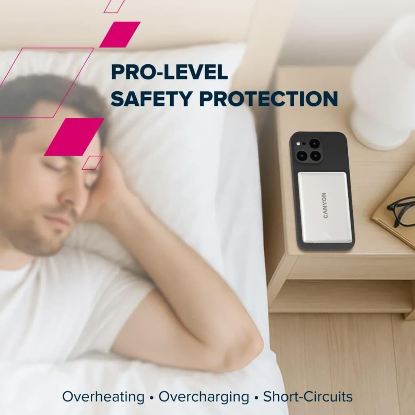 Павербанк Canyon Magnetic Gray 5 000 mAh / 20 Вт (CNS-CPB500G)