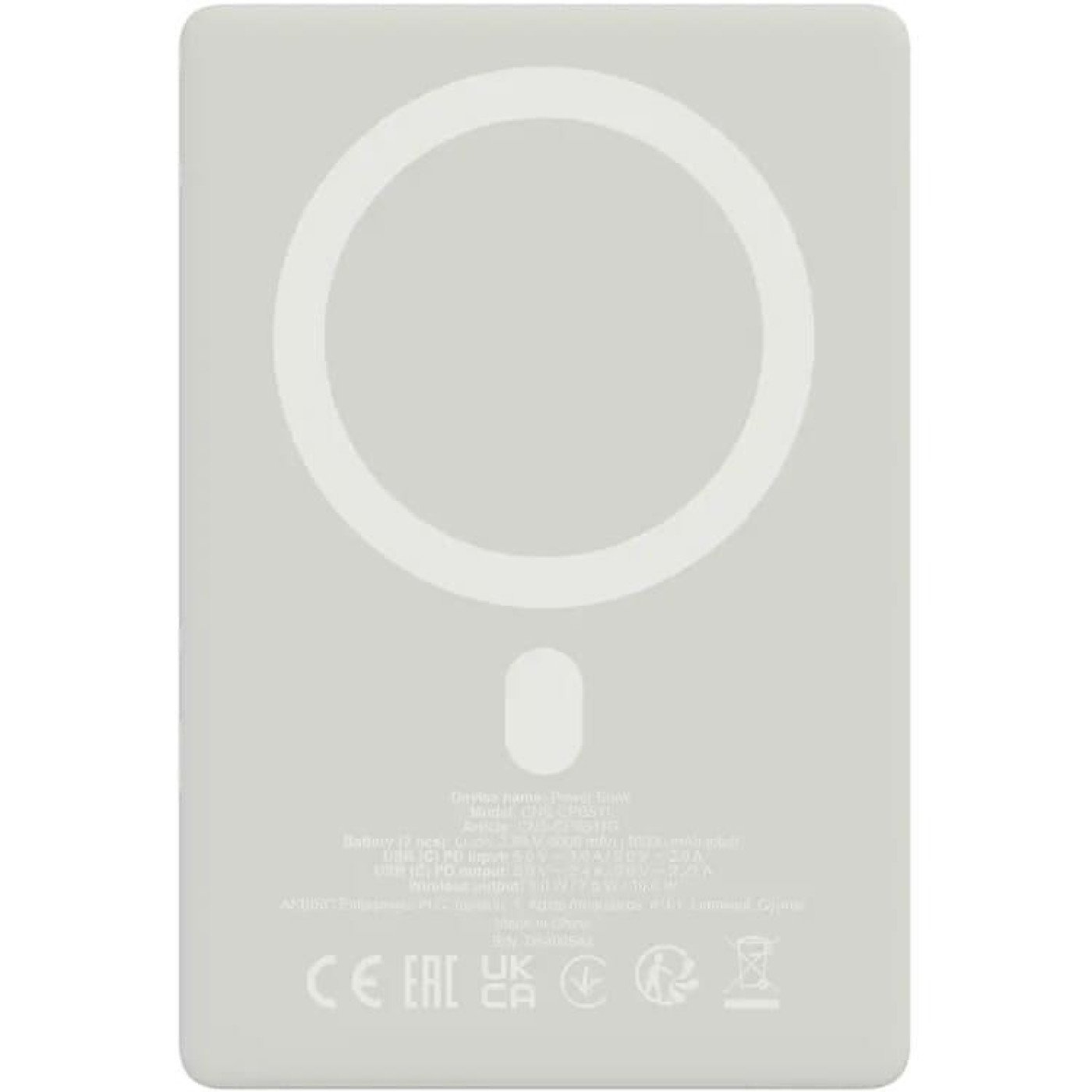 Павербанк Canyon Magnetic Gray 10 000 mAh / 20 Вт (CNS-CPB511G)