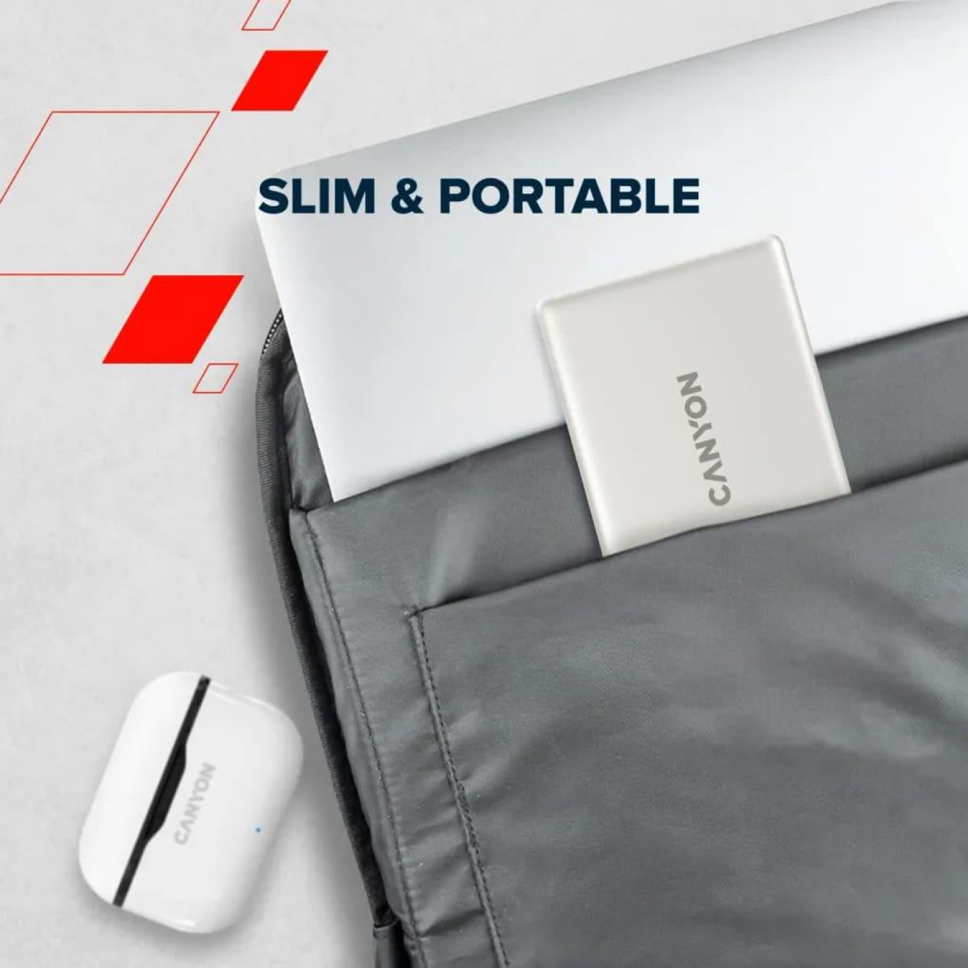 Павербанк Canyon Magnetic Gray 10 000 mAh / 20 Вт (CNS-CPB511G)