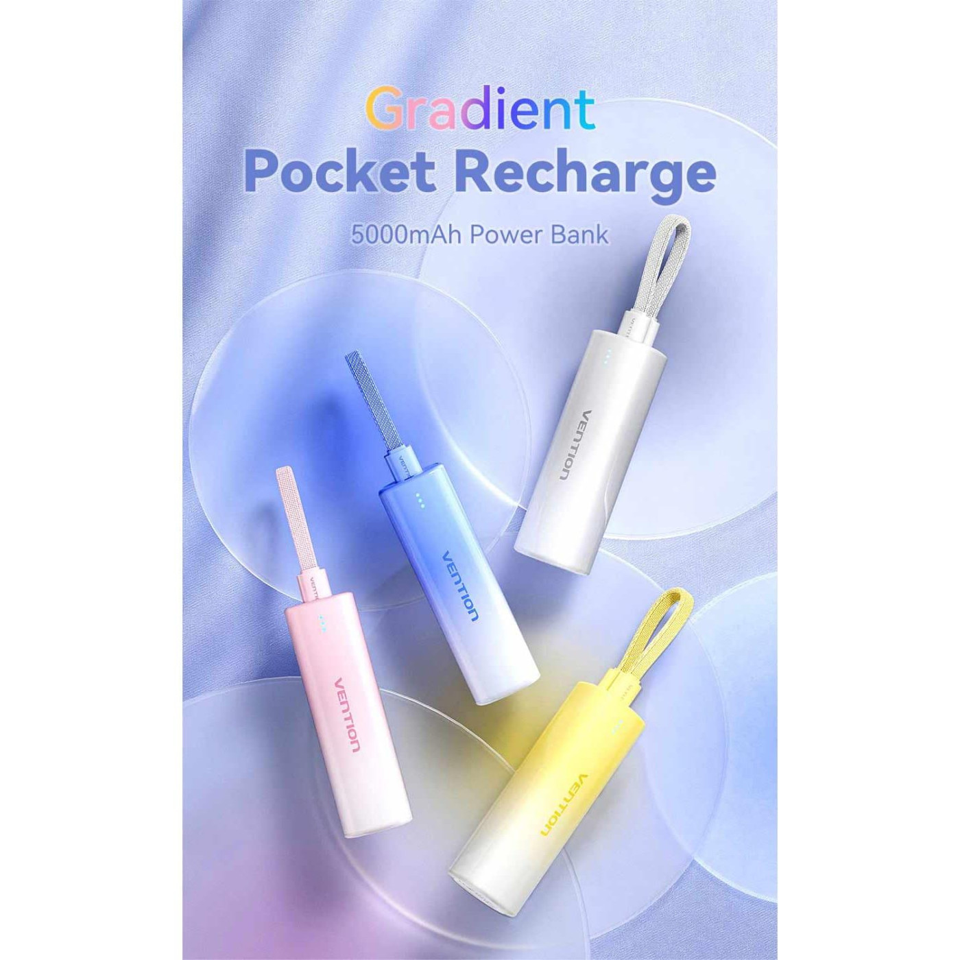 Павербанк Vention Yellow 5 000 mAh / 20 Вт (FHWY0)