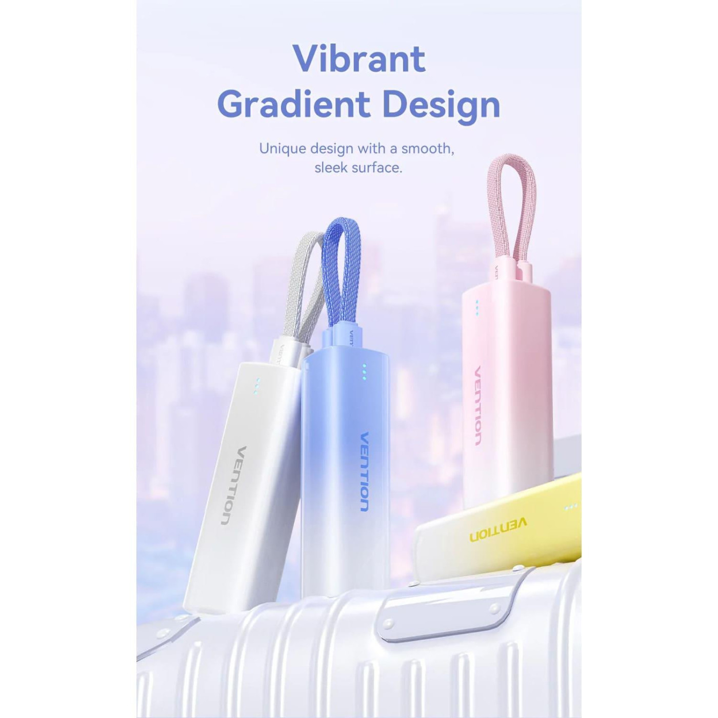 Павербанк Vention Yellow 5 000 mAh / 20 Вт (FHWY0)