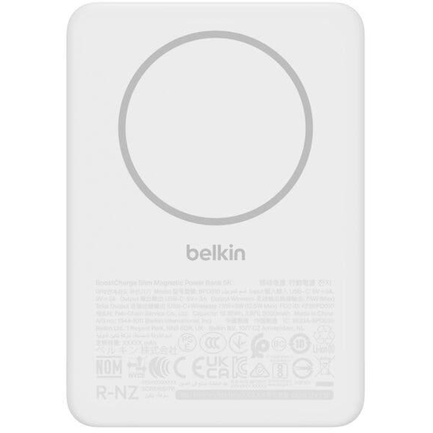 Павербанк Belkin Magnetic Wireless White 5 000 mAh / 15 Вт (BPD010HQWH)