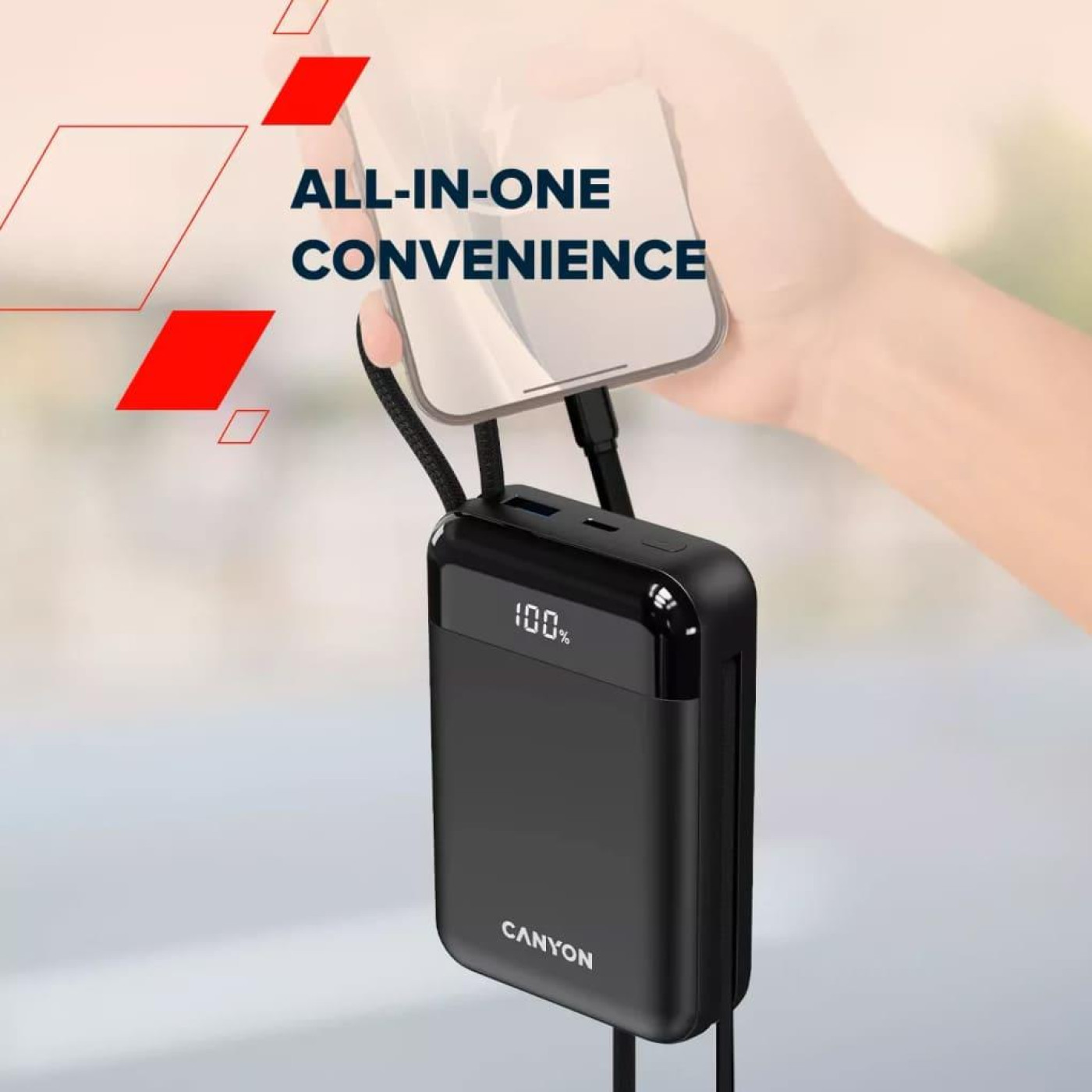 Павербанк Canyon Black 20 000 mAh / 15 Вт (CNS-CPB204B)