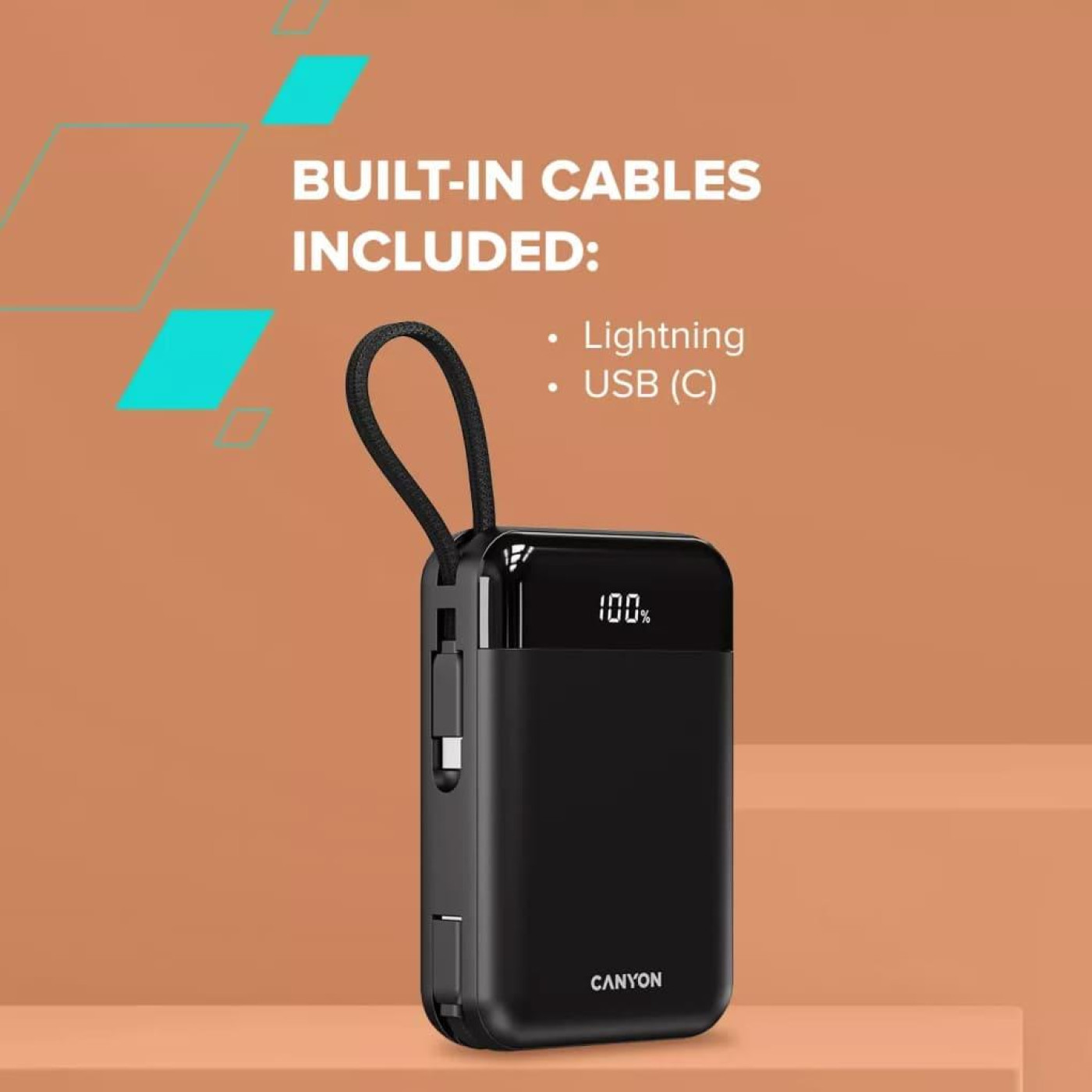 Павербанк Canyon Black 20 000 mAh / 15 Вт (CNS-CPB204B)