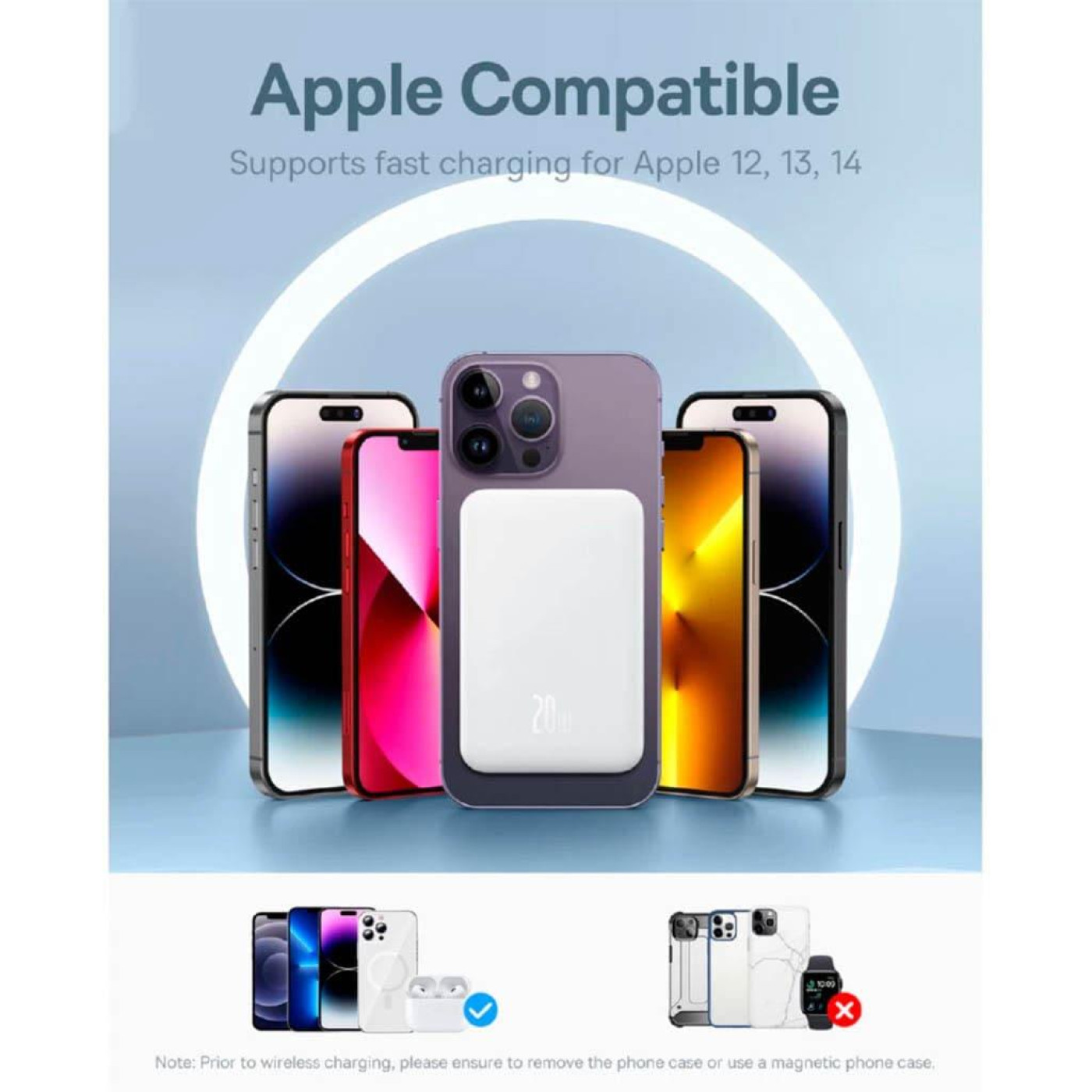 Павербанк Baseus Magnetic Mini White 5 000 mAh / 20 Вт (P10022107223-00)