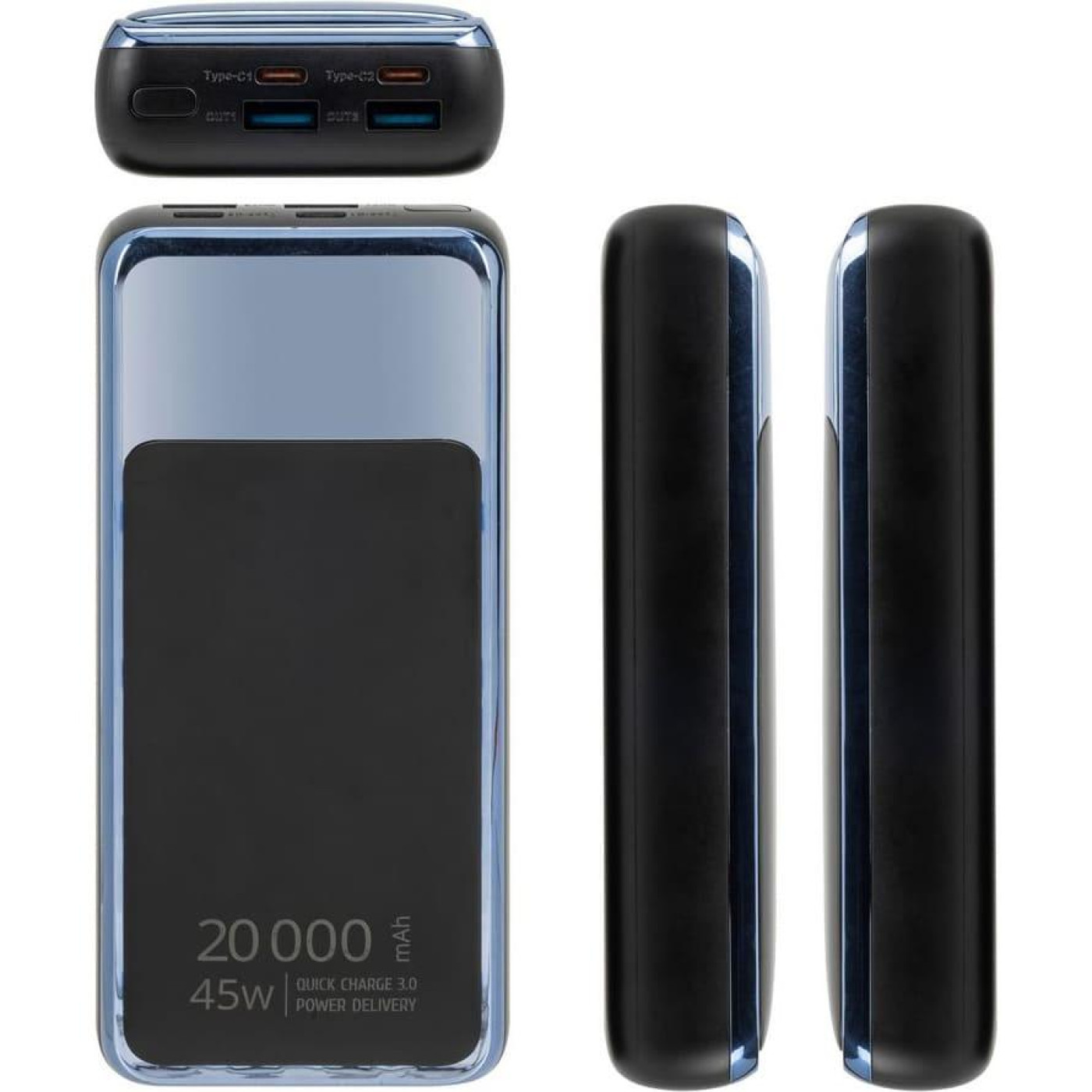 Павербанк Rivacase Black-blue 20 000 mAh / 45 Вт (VA1075)
