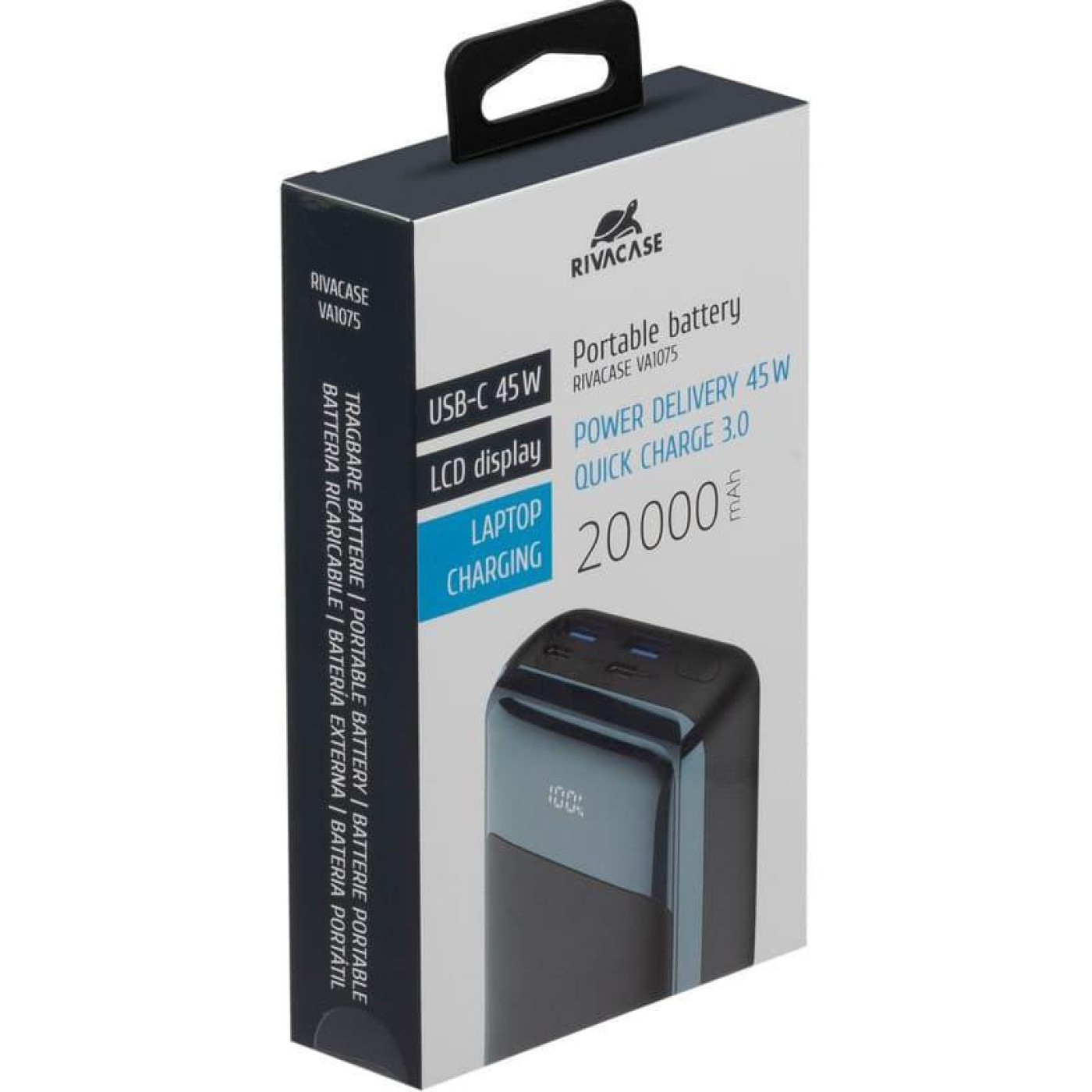 Павербанк Rivacase Black-blue 20 000 mAh / 45 Вт (VA1075)