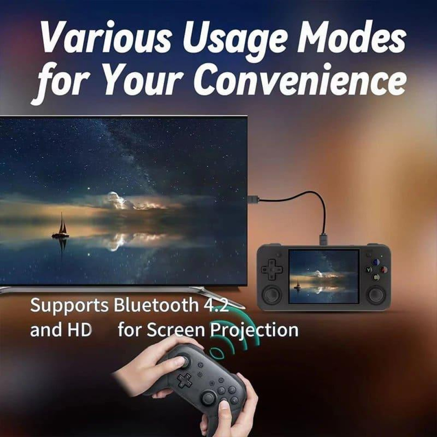 Ігрова консоль Anbernic RG 35XXH 64GB Transparent Purple (G-000003715)