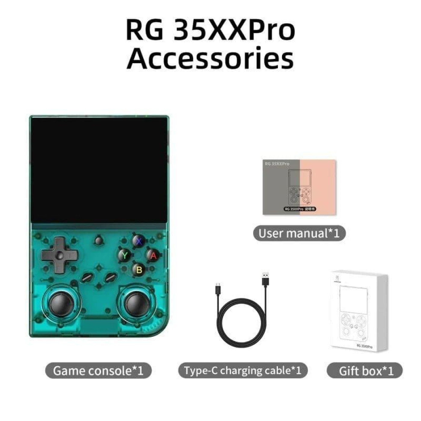 Ігрова консоль Anbernic RG 35XXPRO 64GB Transparent Teal (G-000003725)