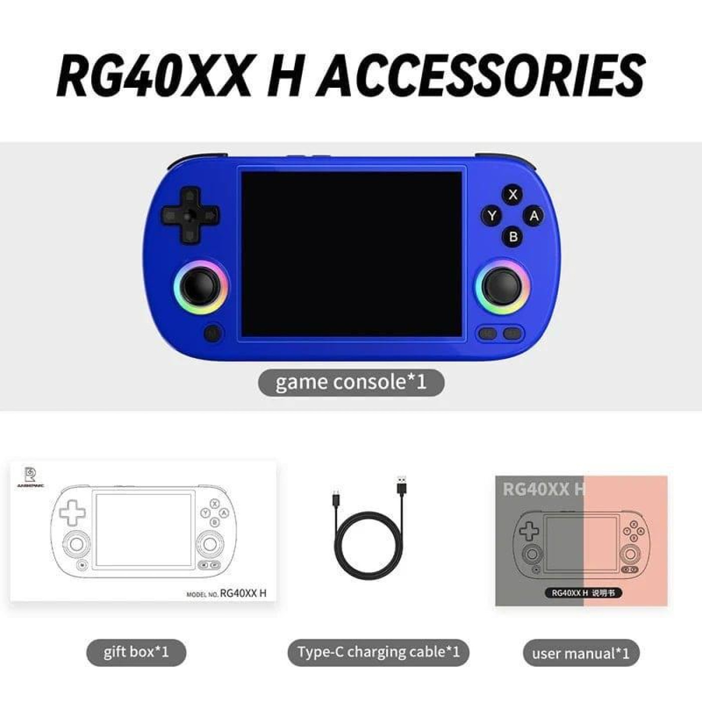 Ігрова консоль Anbernic RG 40XXH 64GB Blue (G-000003719)