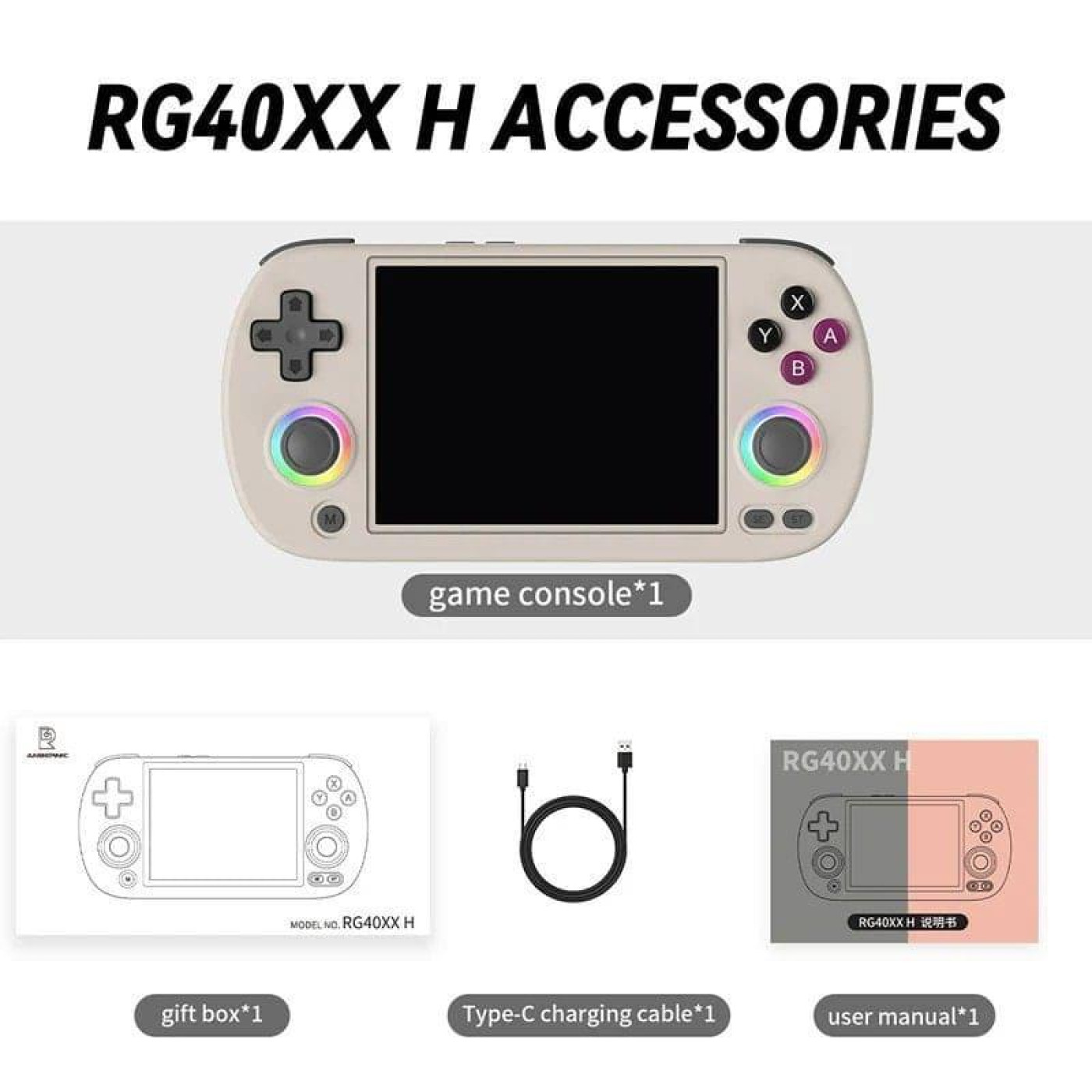Ігрова консоль Anbernic RG 40XXH 64GB Gray (G-000003717)