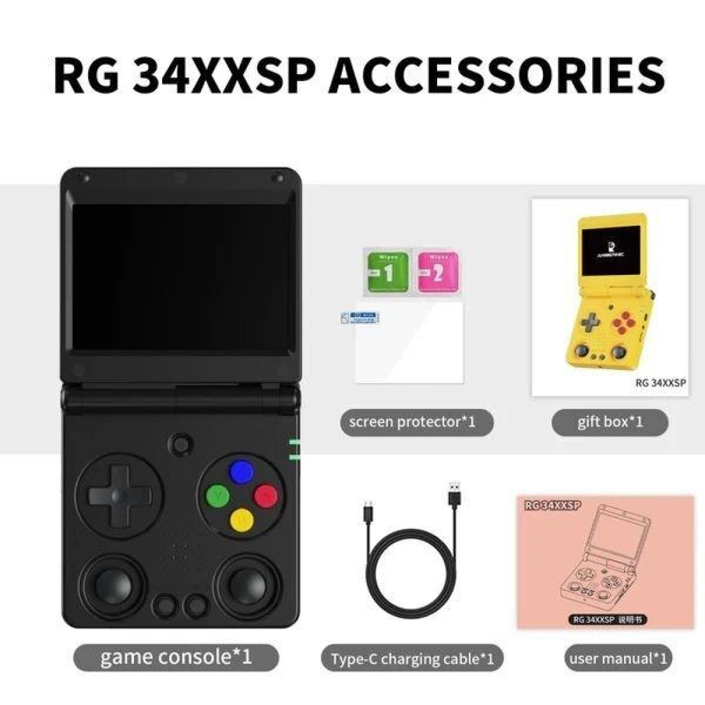 Ігрова консоль Anbernic RG 34XXSP 64GB Black (G-000004509)