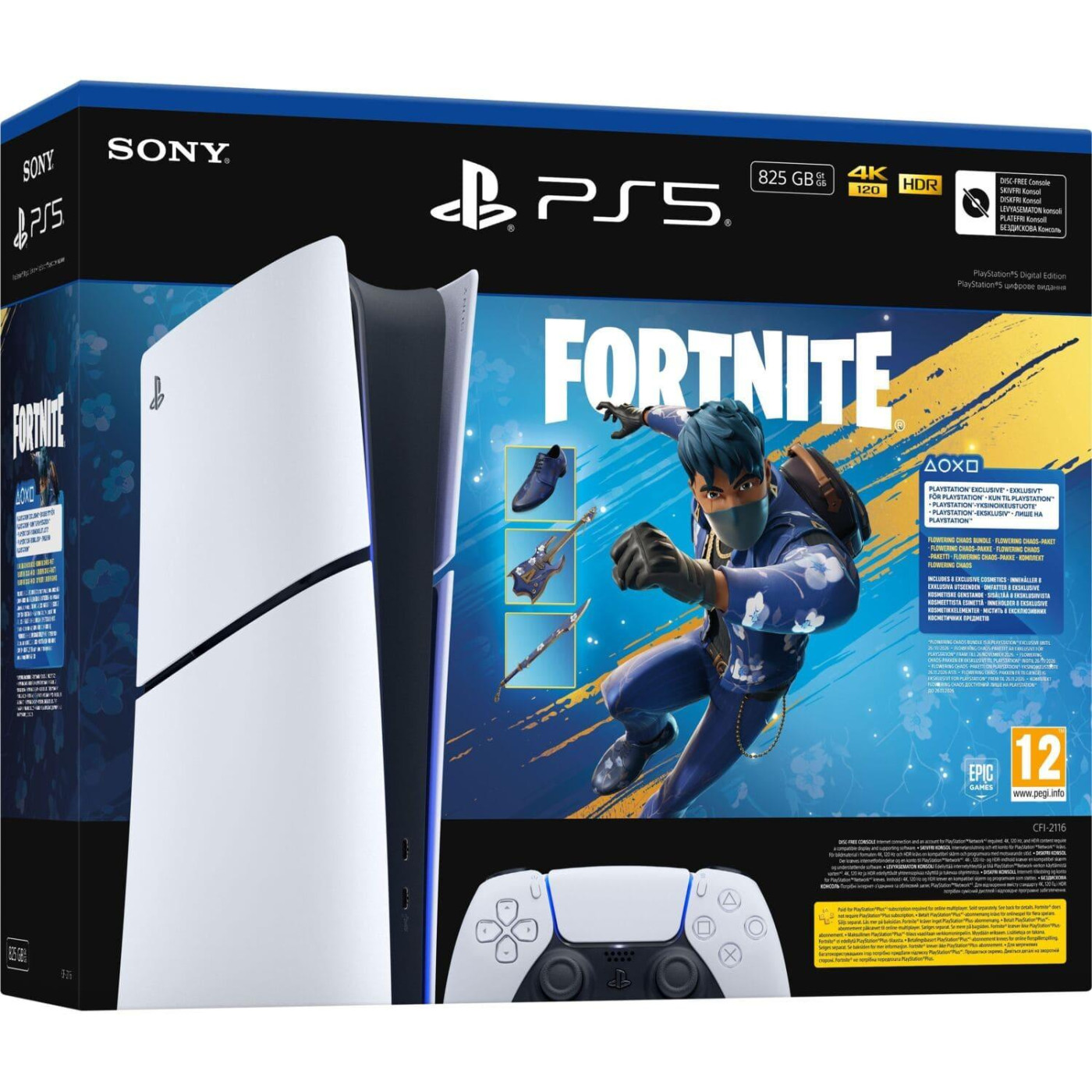 Ігрова консоль Sony PlayStation 5 Slim Digital Edition (Fortnite® Flowering Chaos Bundle) (1000049851)