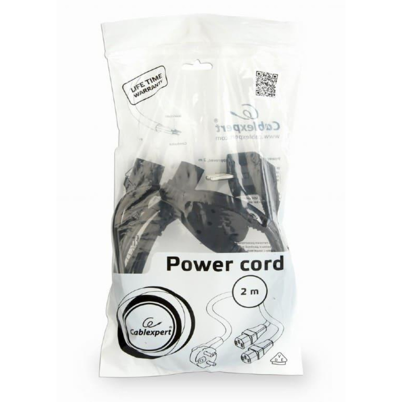 Кабель питания Cablexpert CEE7/17-C13*2, черный, 2 м, Y-образный (PC-186-ML6)