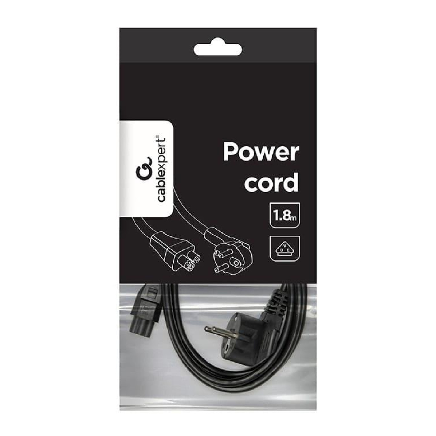 Кабель питания Cablexpert PC-186-ML12 1,8м с заземлением (для ноутбука) (PC-186-ML12)