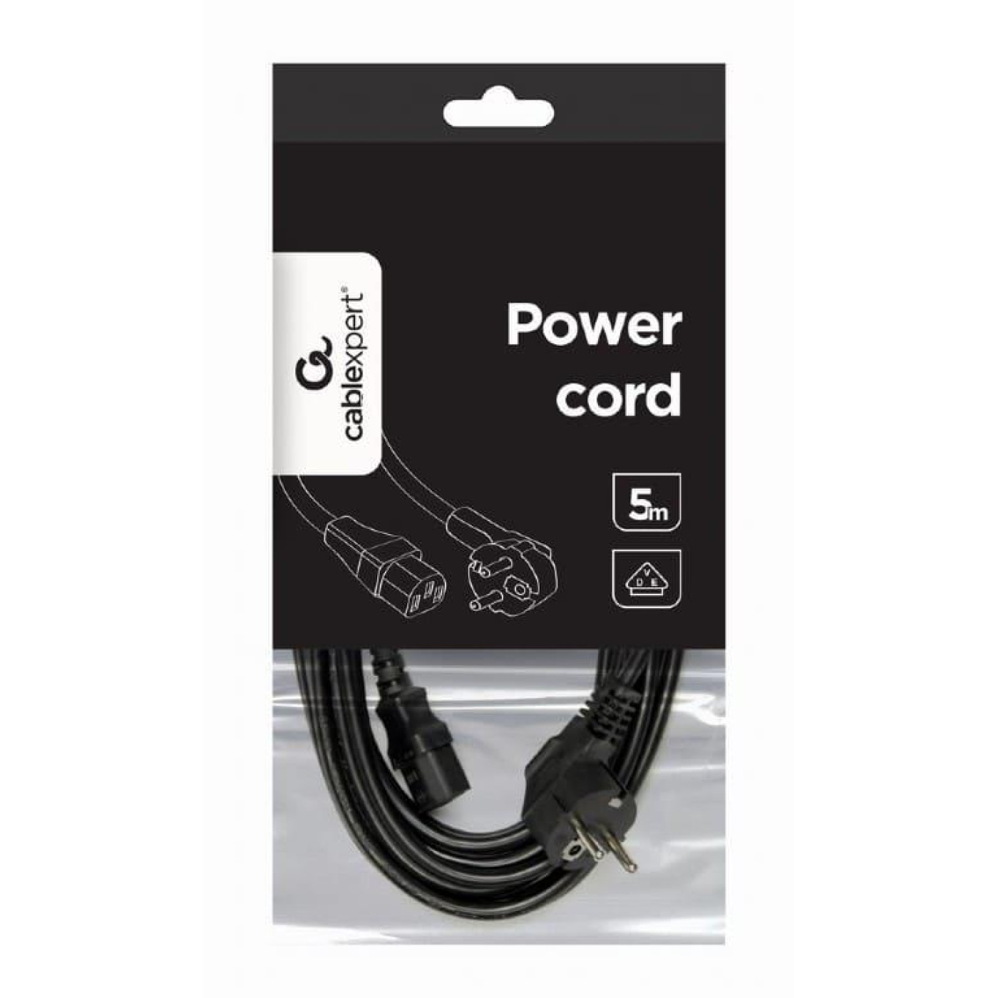 Кабель питания Cablexpert PC-186-VDE-5M, 5 м (PC-186-VDE-5M)