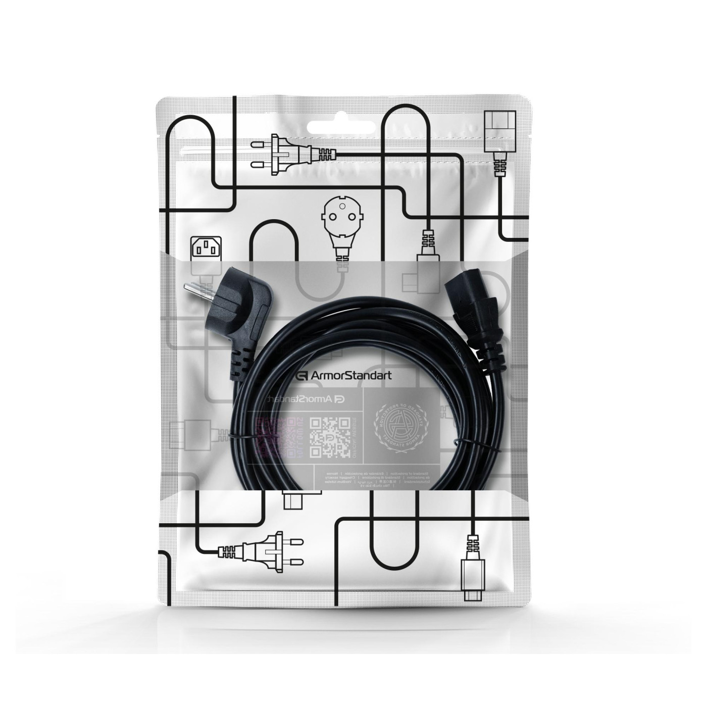 Кабель питания ArmorStandart CEE 7/7 - С13 0,75мм 3м black (ARM74269)