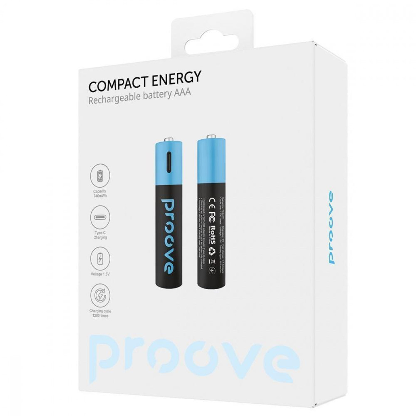 Акумуляторні батарейки Proove Compact Energy AAA 2 pcs black