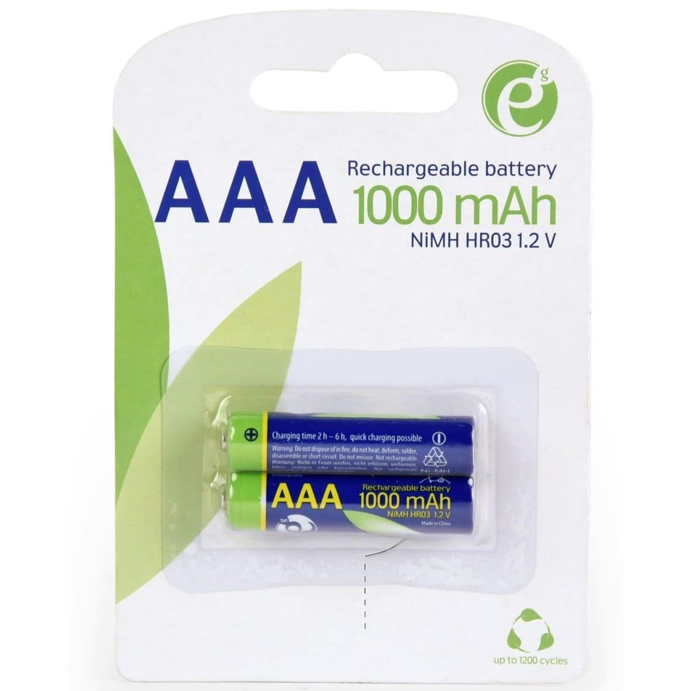 Аккумулятор AAA, 1000 mAh, EnerGenie, 2 шт, 1.2V, Blister (EG-BA-AAA10-01)