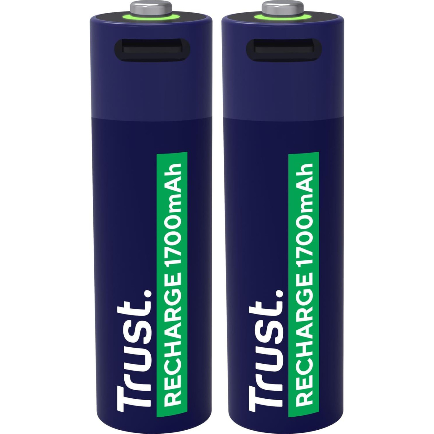 Акумулятор Trust AA 1700 мАг, TYPE-C, 2 шт, синий (25584_TRUST)