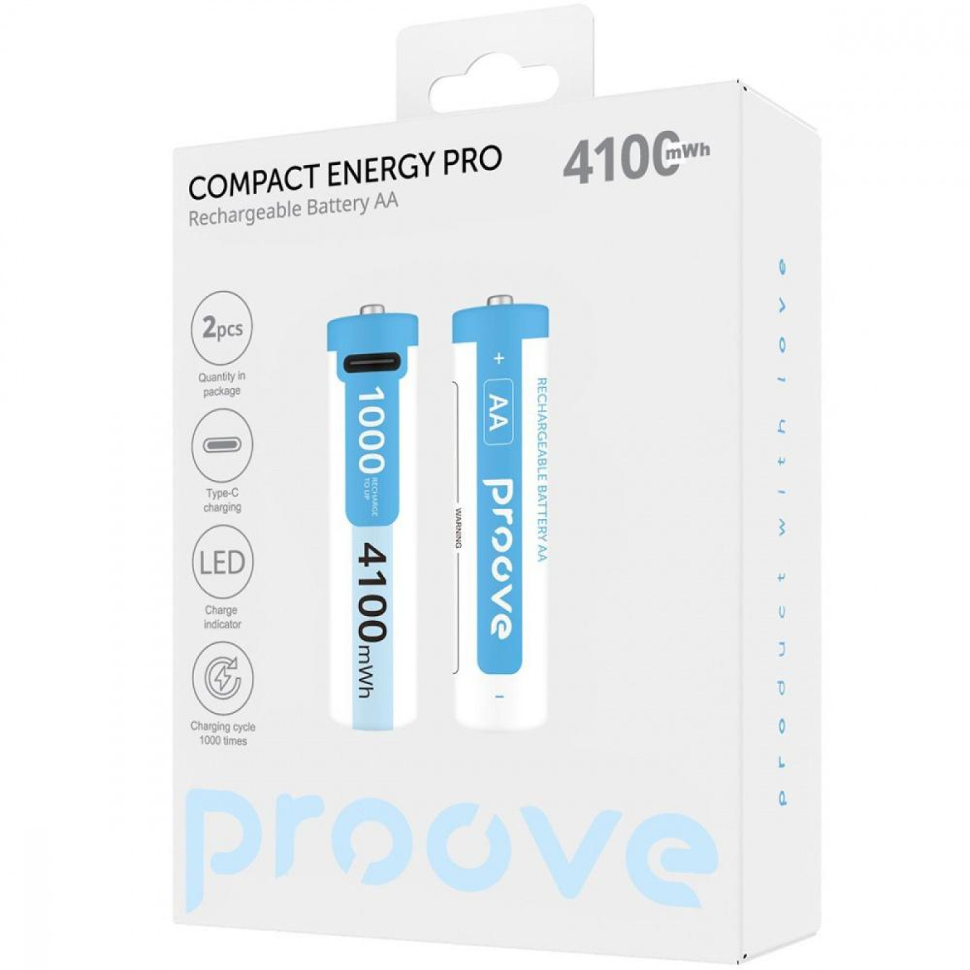 Акумуляторни батарейки Proove Compact Energy Pro AA 2 pcs white