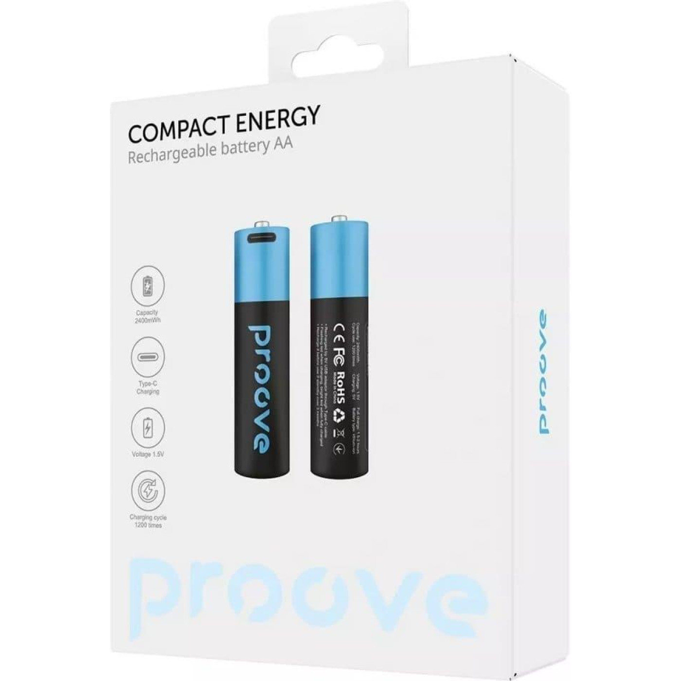 Акумуляторні батарейки Proove Compact Energy AA 2 pcs black RBCE26010008
