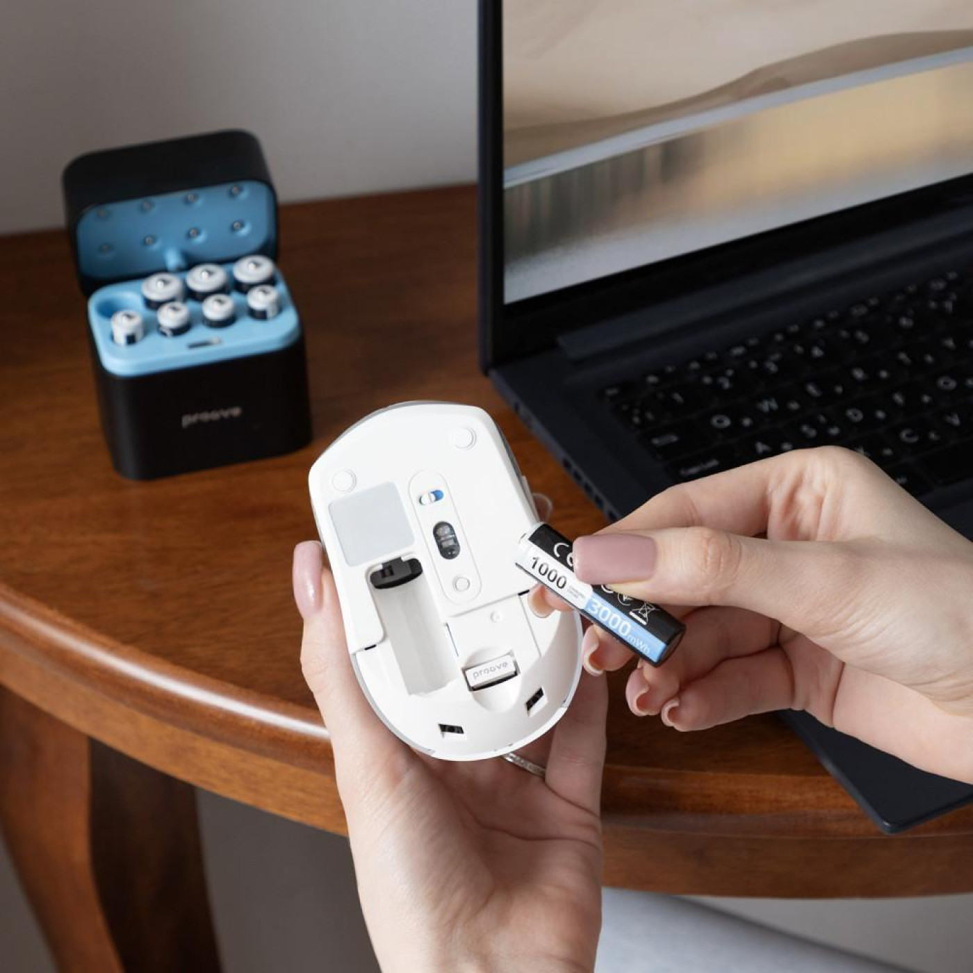 Зарядний Пристрій з Акумуляторними Батарейками Proove Compact Station 8pcs (4xAAA + 4xAA) black