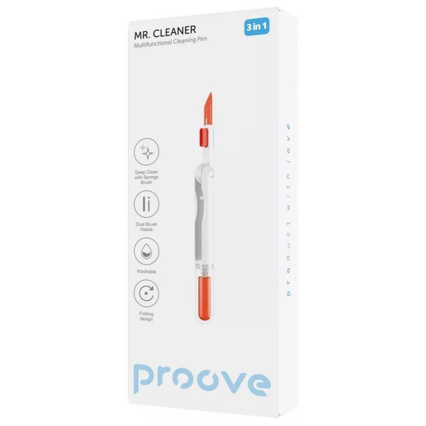 Багатофункціональний набір для чищення Proove Mr. Cleaner 3in1 white
