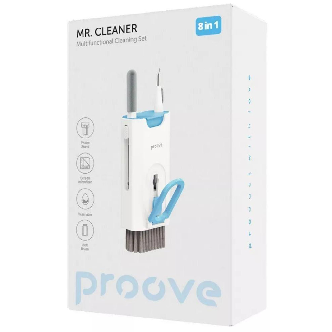 Багатофункціональний набір для чищення Proove Mr. Cleaner 8in1 white
