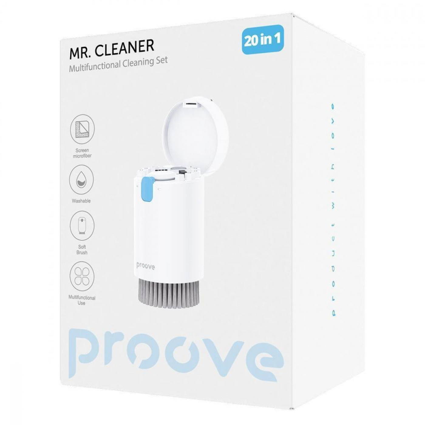 Багатофункциональний набир для чищення Proove Mr. Cleaner 20in1 white