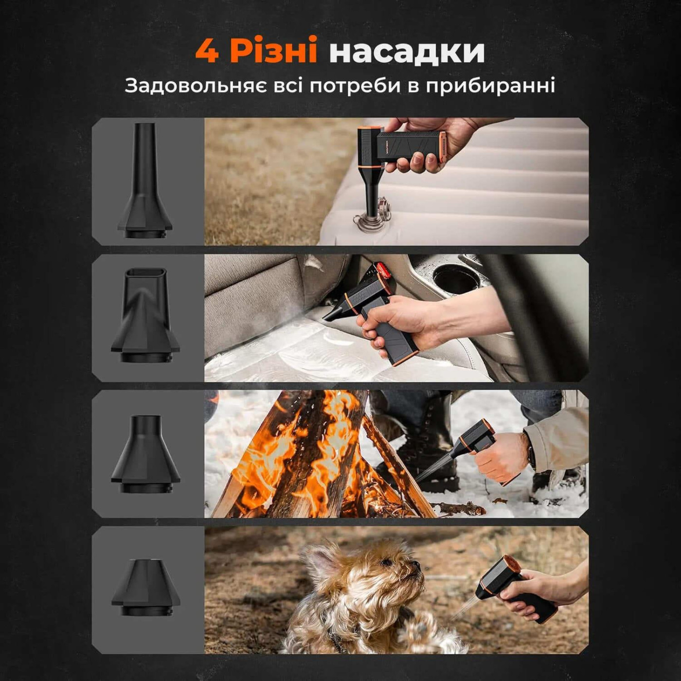 Бездротовий повітродув Wolfbox MF50 110000RPM 150g force (MF50)