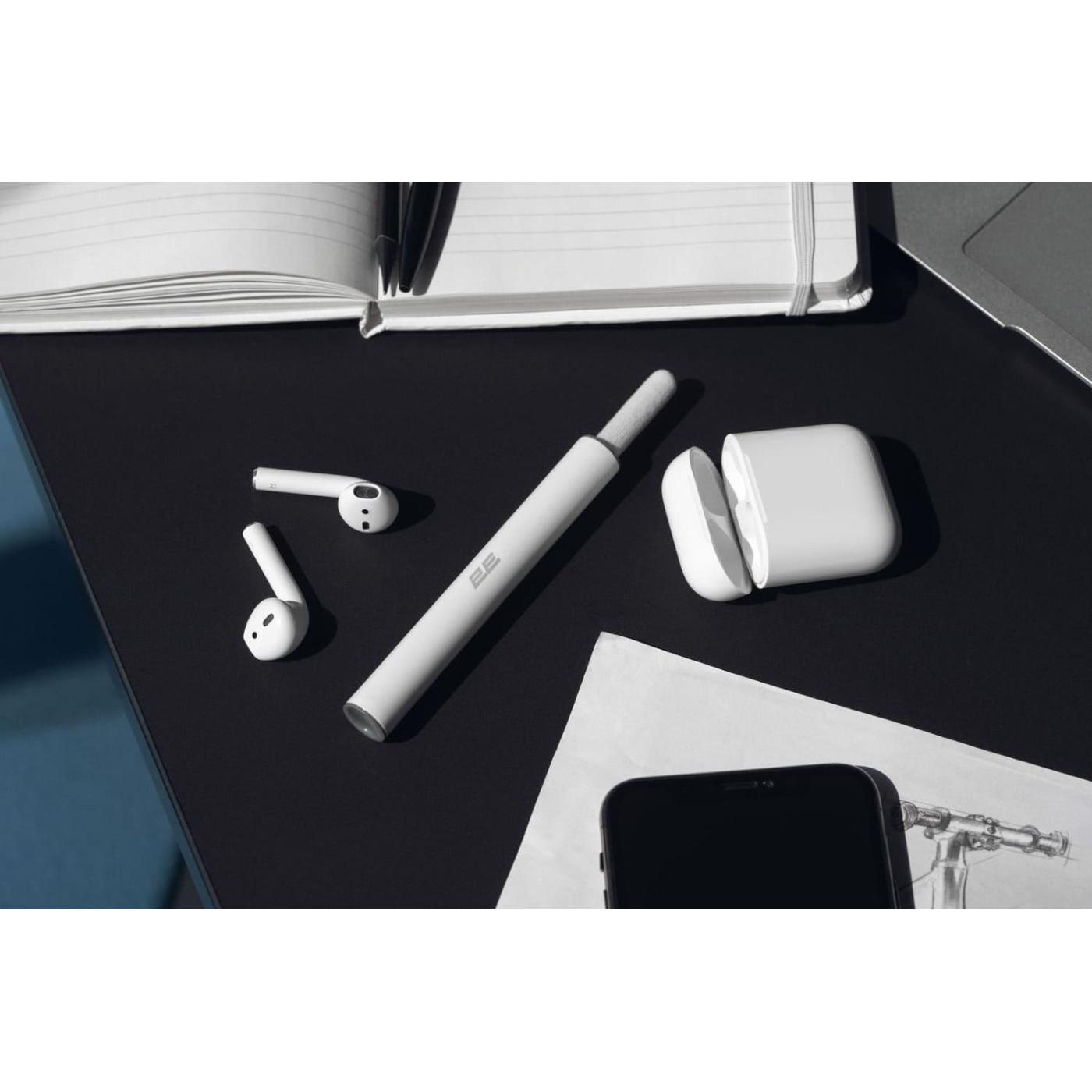 Набор для чистки наушников 2E 3в1 White/Grey