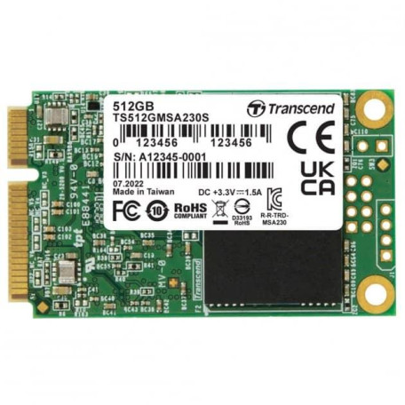 Накопичувач SSD Transcend mSata 512GB 230S (TS512GMSA230S)